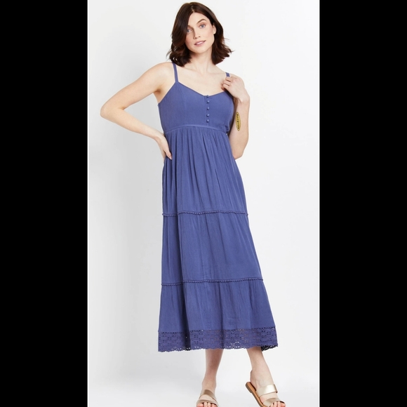 CROCHET DETAIL MATERNITY DRESS - Picture 3 of 5